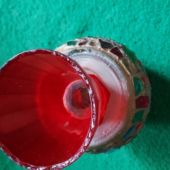 Stained glass candle holder - Picture 3 of 4